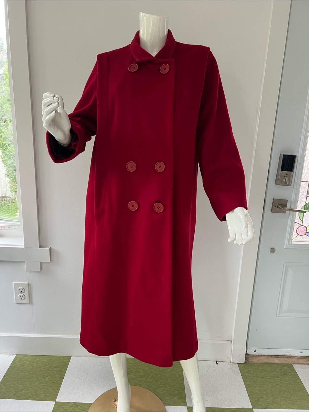 vintage Electre Paris Pure Virgin Wool Coat Made in Canada Union Made